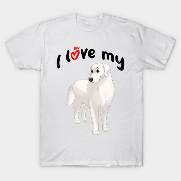 I Love My Great Pyrenees Dog T-Shirt by millersye